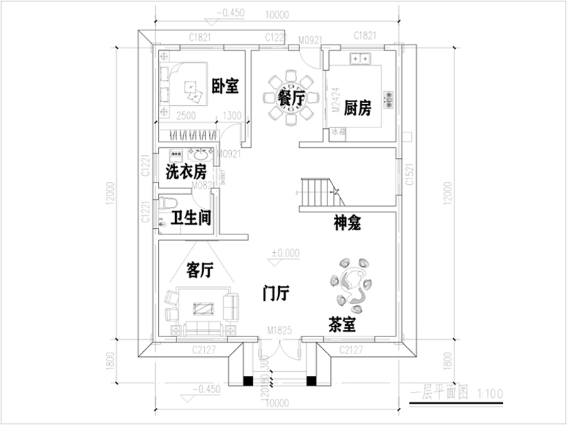 農(nóng)村別墅一層戶型圖
