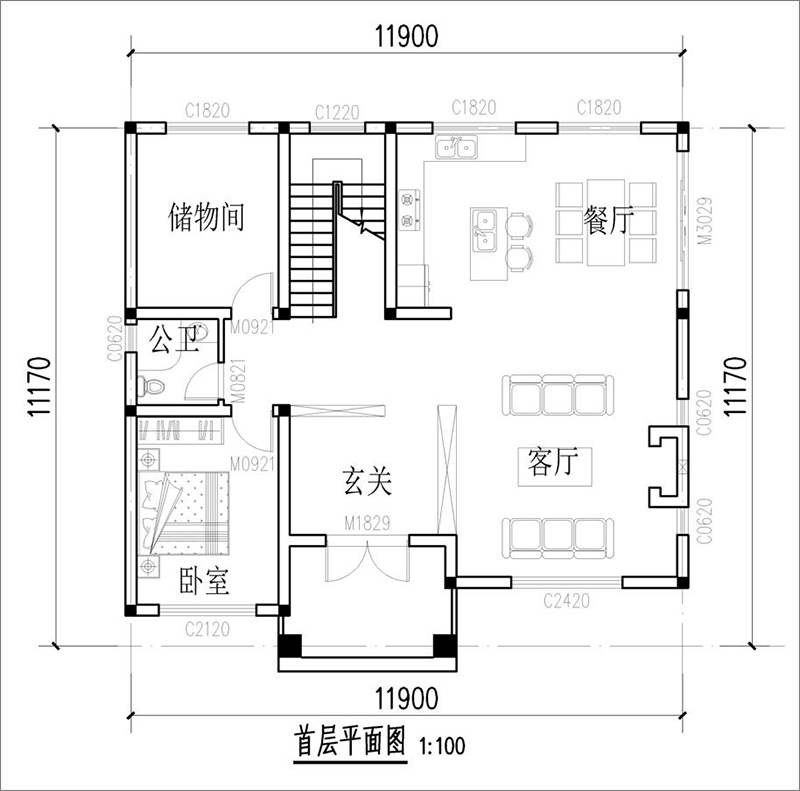 房屋一層平面圖