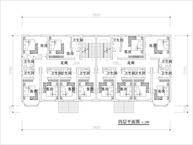 民宿設計四層平面圖