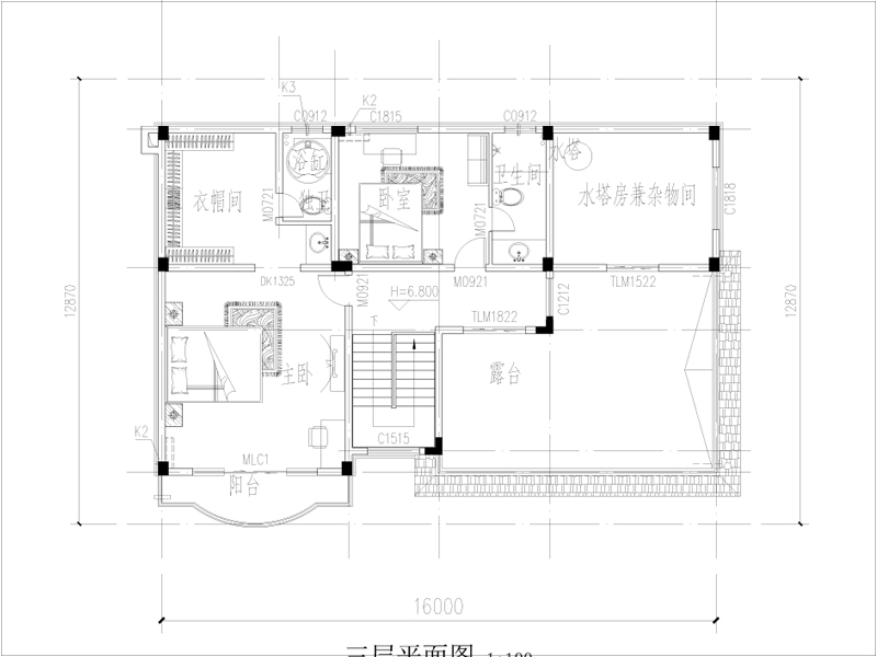 三層歐式房子設計圖