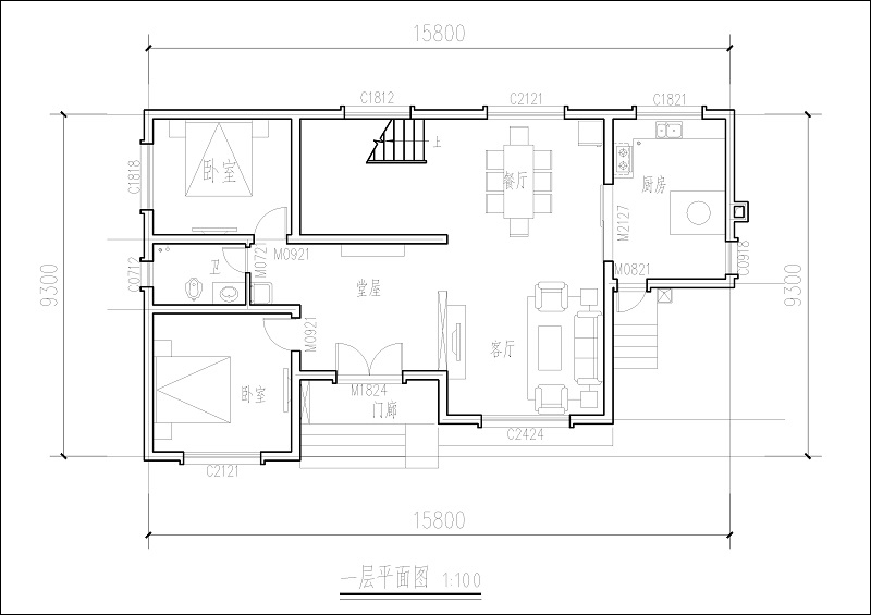 農(nóng)村二層小別墅戶型圖