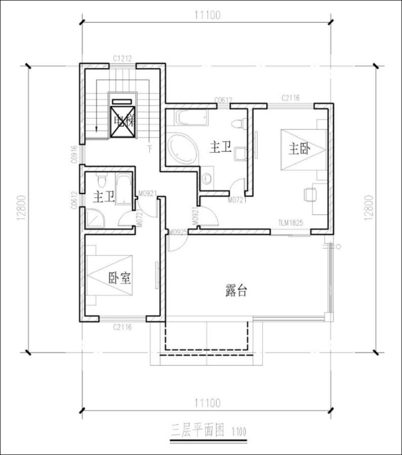 三層簡歐別墅設(shè)計平面圖