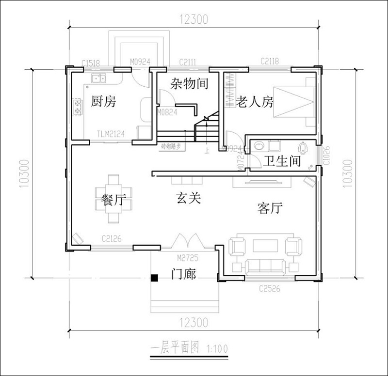 農(nóng)村三層房子戶型圖
