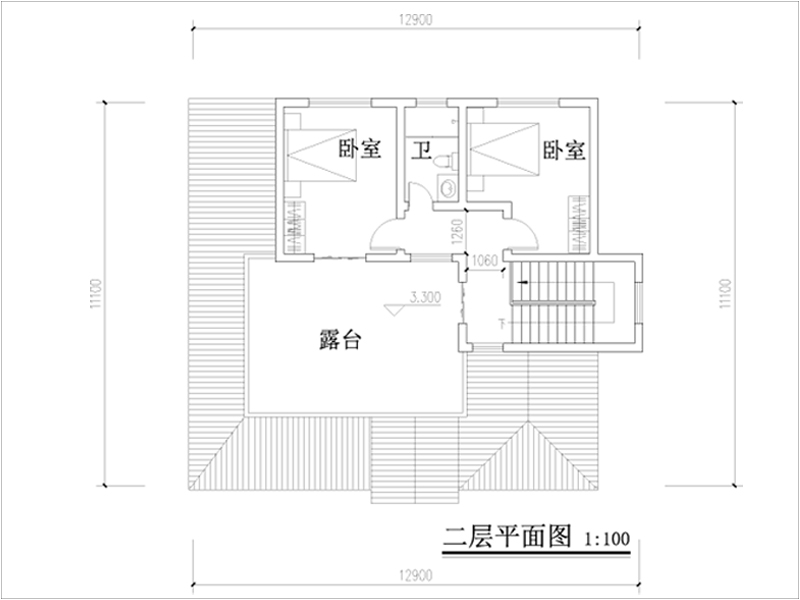 自建房設(shè)計圖二層平面圖