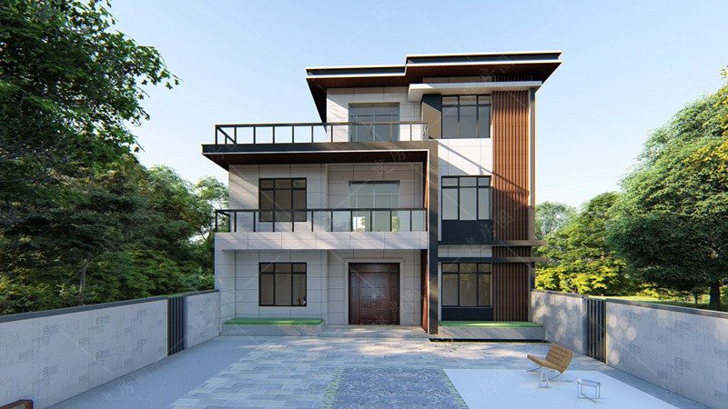 農(nóng)村二層半自建房效果圖