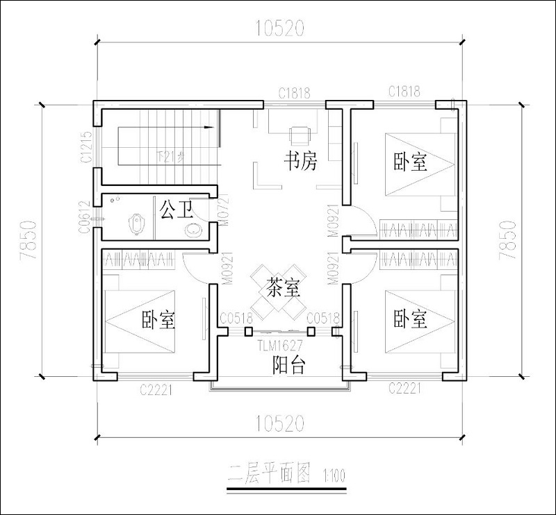 農(nóng)村自建房簡(jiǎn)單平面圖
