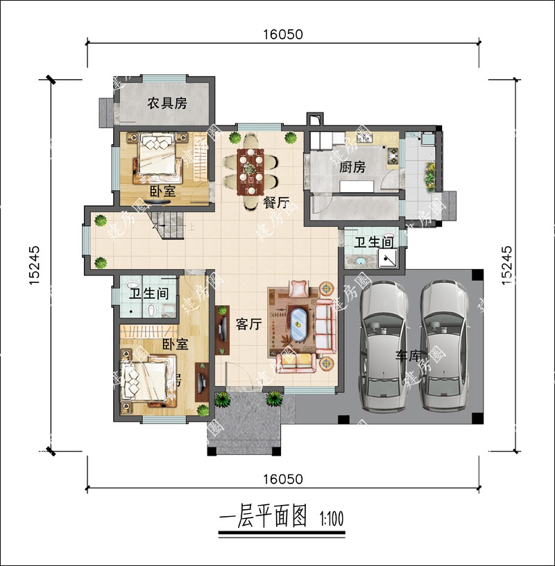 鄉(xiāng)村風(fēng)格別墅戶型圖