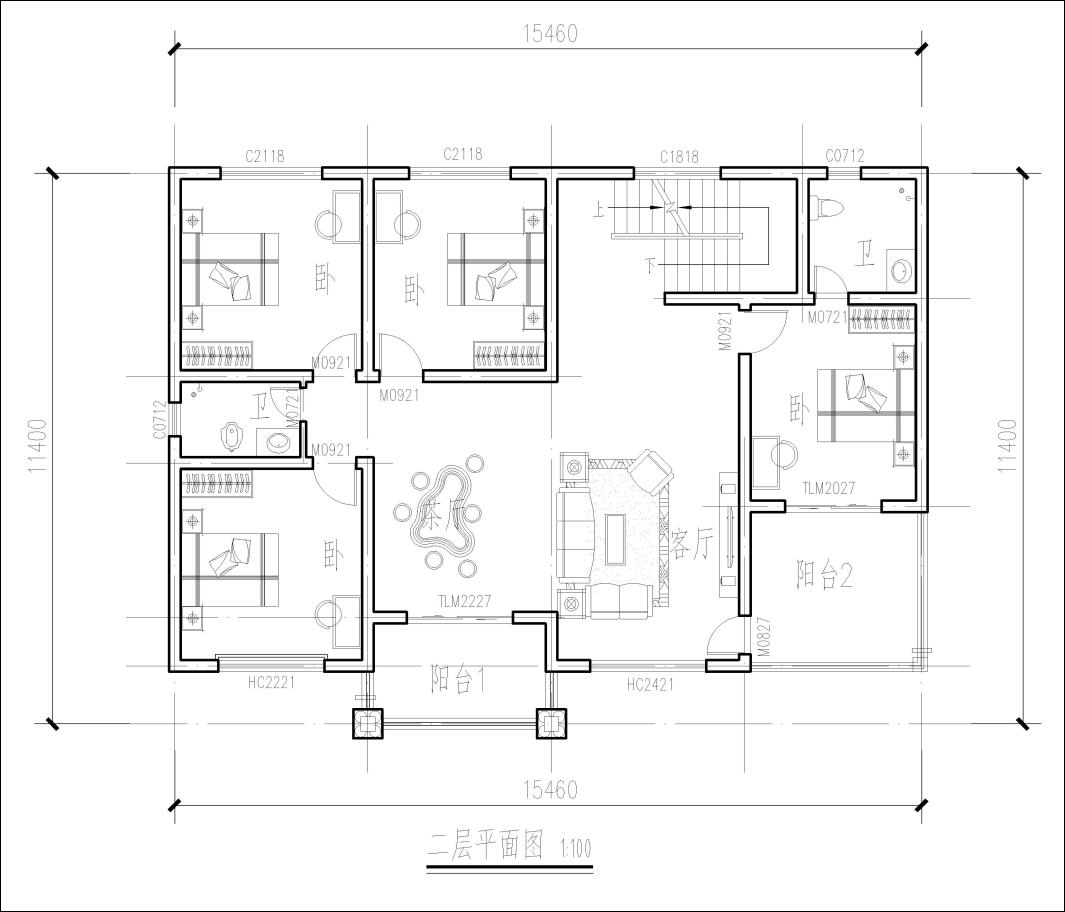 160平米自建房設(shè)計平面圖