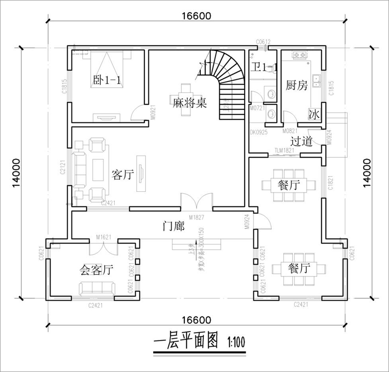 中式別墅設(shè)計(jì)戶(hù)型圖