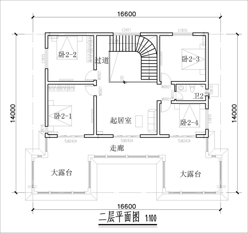 農(nóng)村中式別墅設(shè)計(jì)平面圖