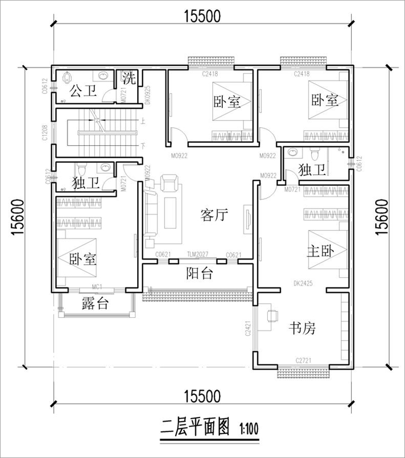 農(nóng)村中式樓房平面設(shè)計圖