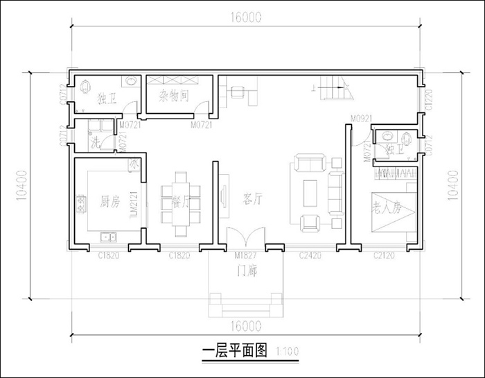 農(nóng)村新中式自建房平面圖