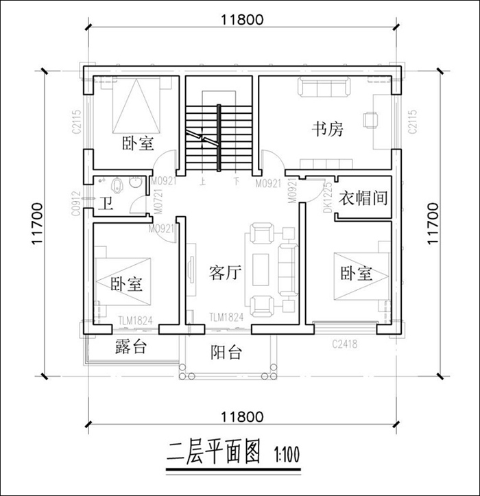 農(nóng)村三層自建房設(shè)計(jì)平面圖