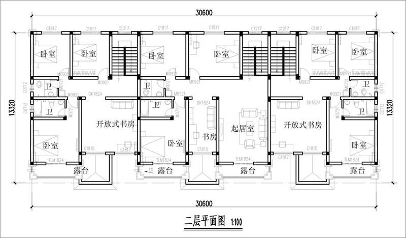 農(nóng)村三層聯(lián)排別墅戶型設計圖
