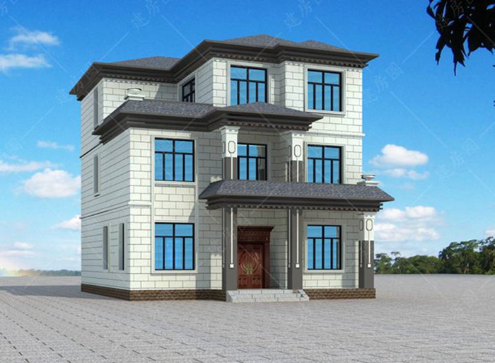 10x12米農(nóng)村自建別墅設計，造型美觀，功能適用
