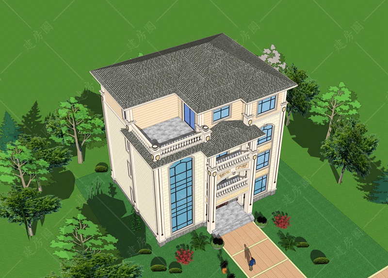 農(nóng)村四層自建別墅外觀圖片