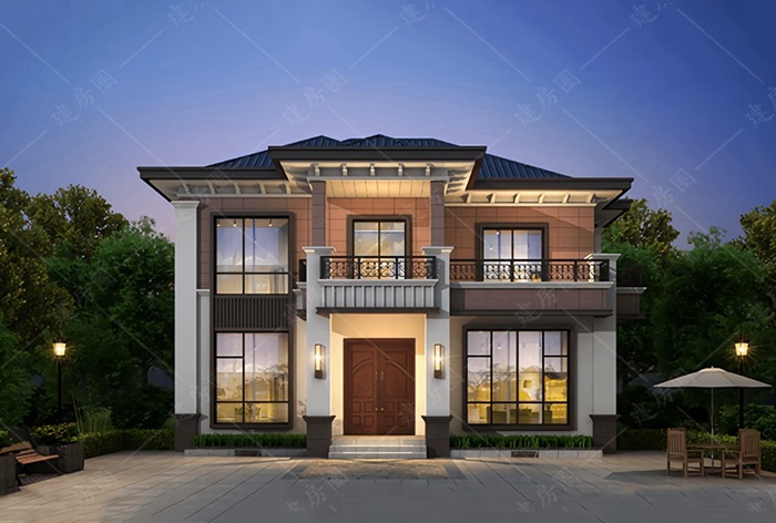 12x12米農(nóng)村建房效果圖