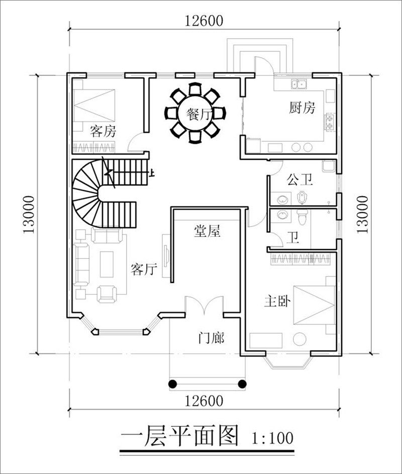 農(nóng)村三層樓房設(shè)計戶型圖