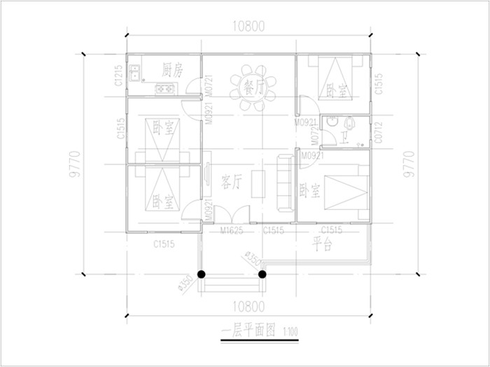 一層自建房平面圖