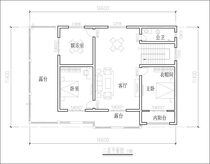 房屋二層設(shè)計圖