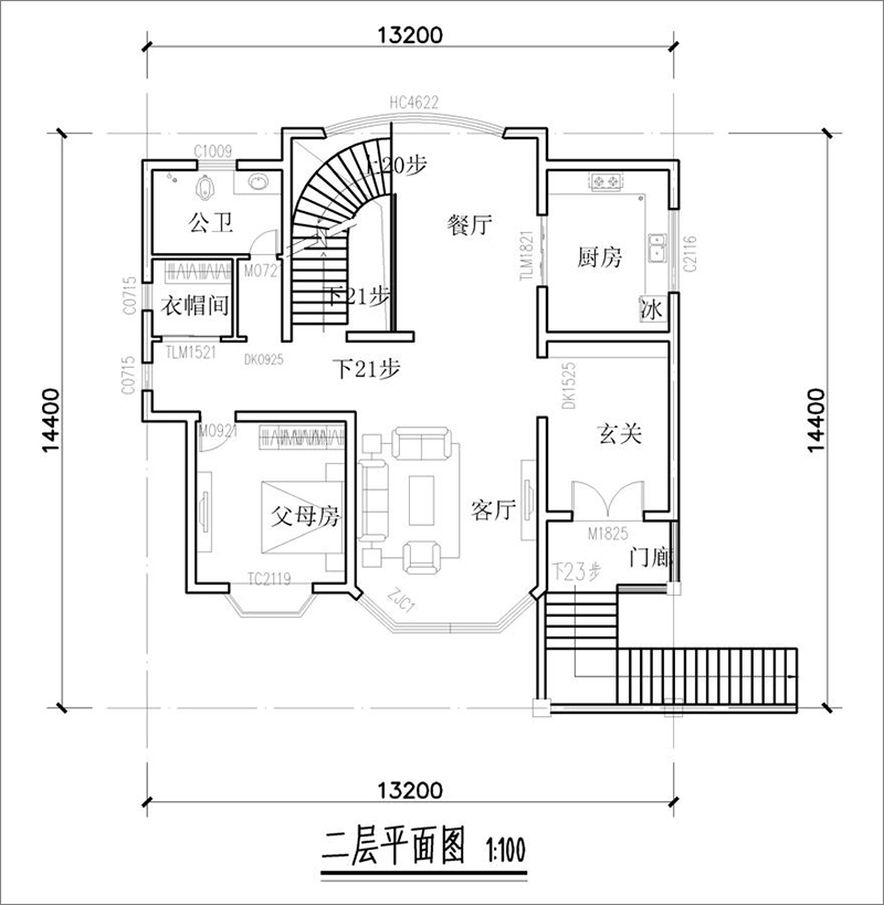 樓房二層平面圖