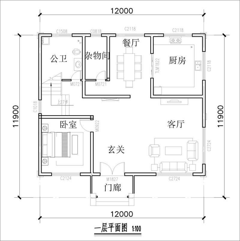 農(nóng)村三層自建房戶型圖設(shè)計