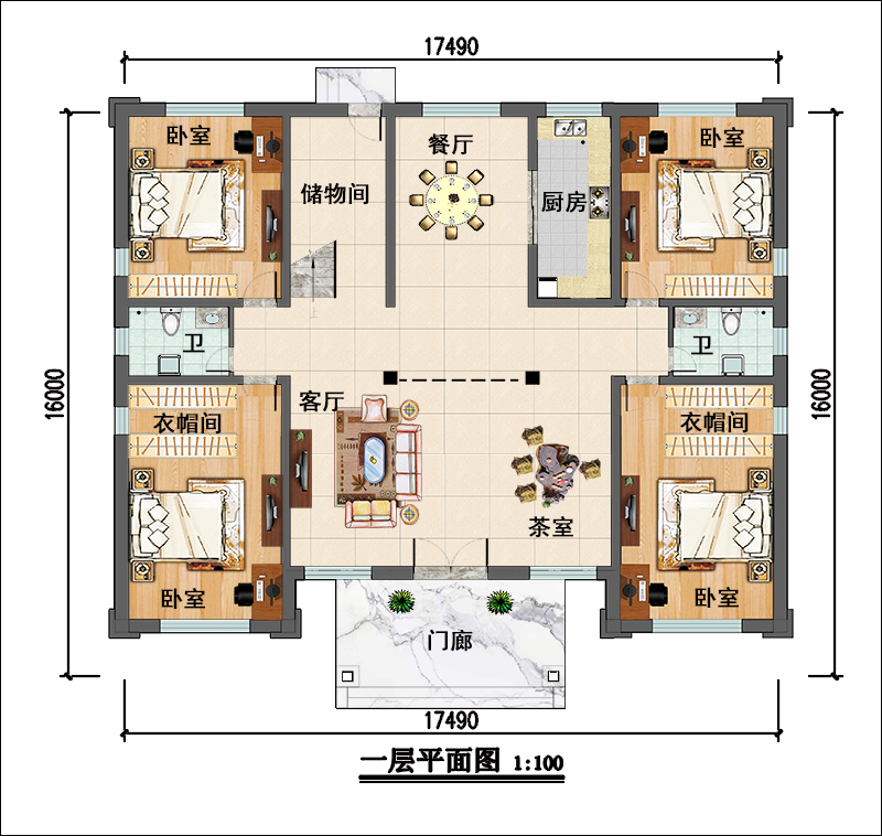 中式豪宅別墅戶(hù)型設(shè)計(jì)圖