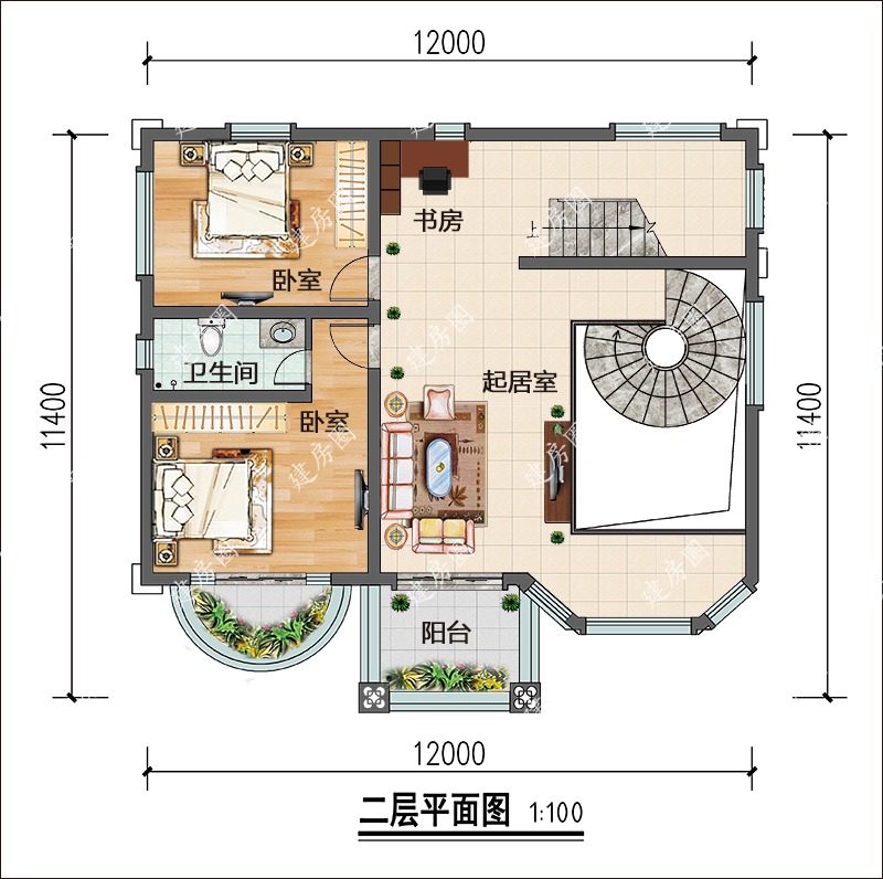 農(nóng)村三層別墅平面設(shè)計圖