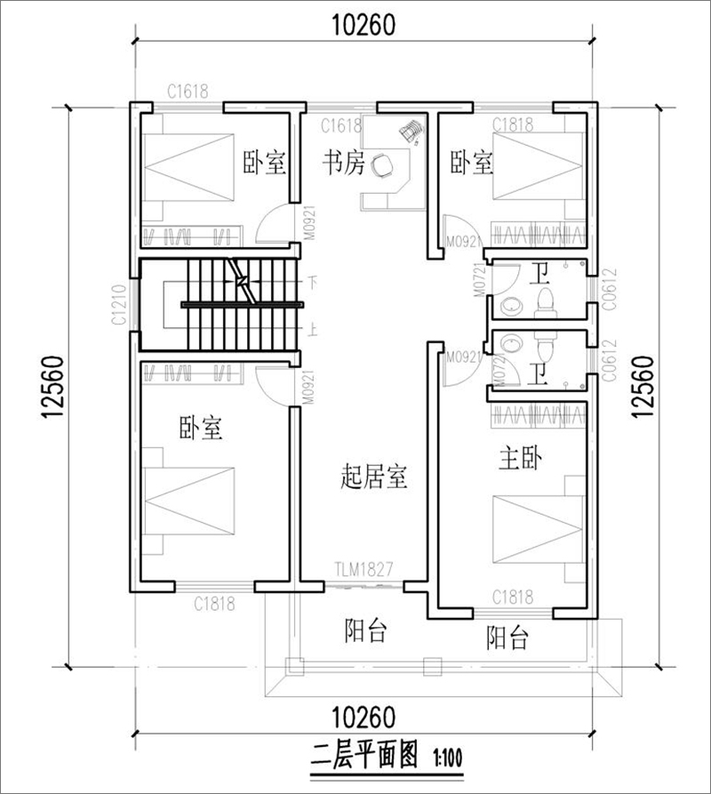 三層房屋平面設(shè)計(jì)圖