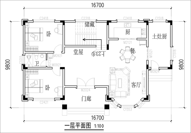 三層歐式別墅戶型圖