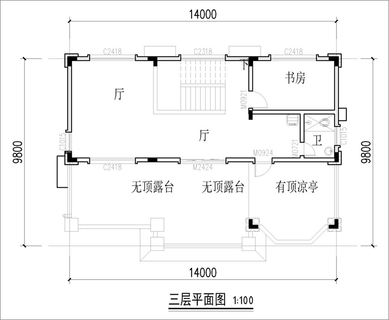 三層歐式別墅平面布局圖