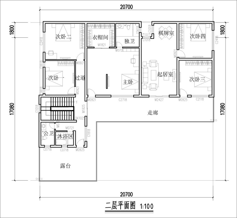 農(nóng)村現(xiàn)代樓房平面布局圖