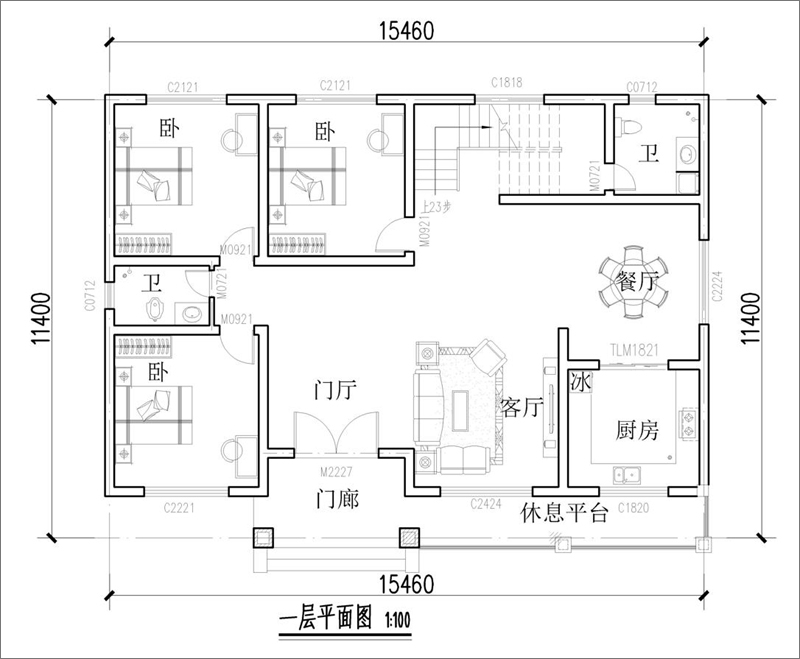 簡(jiǎn)歐別墅設(shè)計(jì)戶型圖