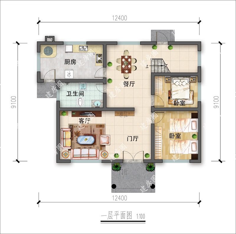 二層別墅設(shè)計戶型圖