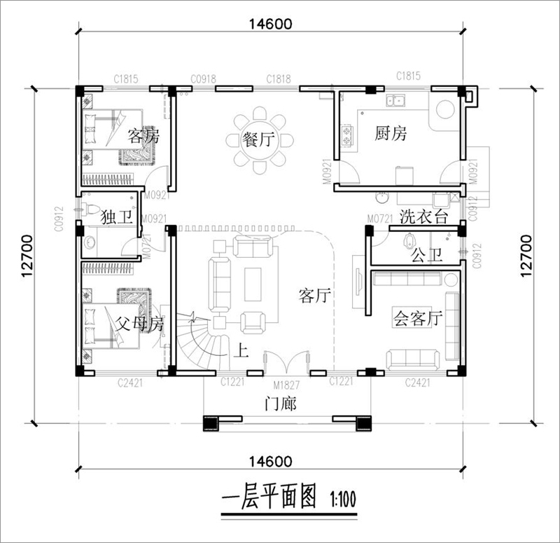 二層房屋設(shè)計(jì)戶型圖