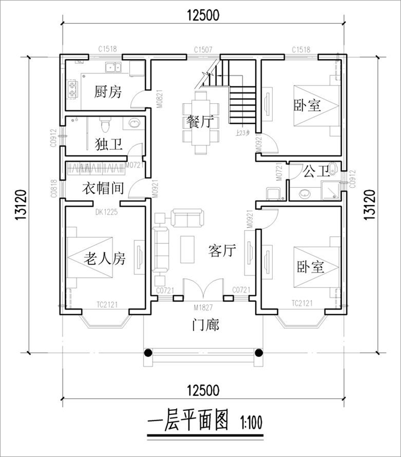 農(nóng)村二層歐式房子設(shè)計(jì)戶(hù)型圖