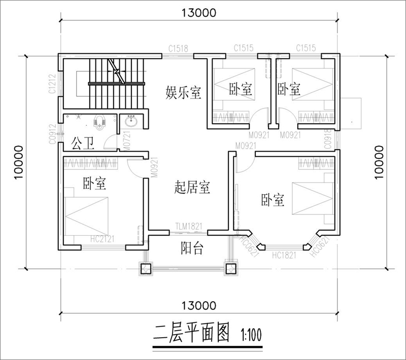 農村30萬別墅平面圖