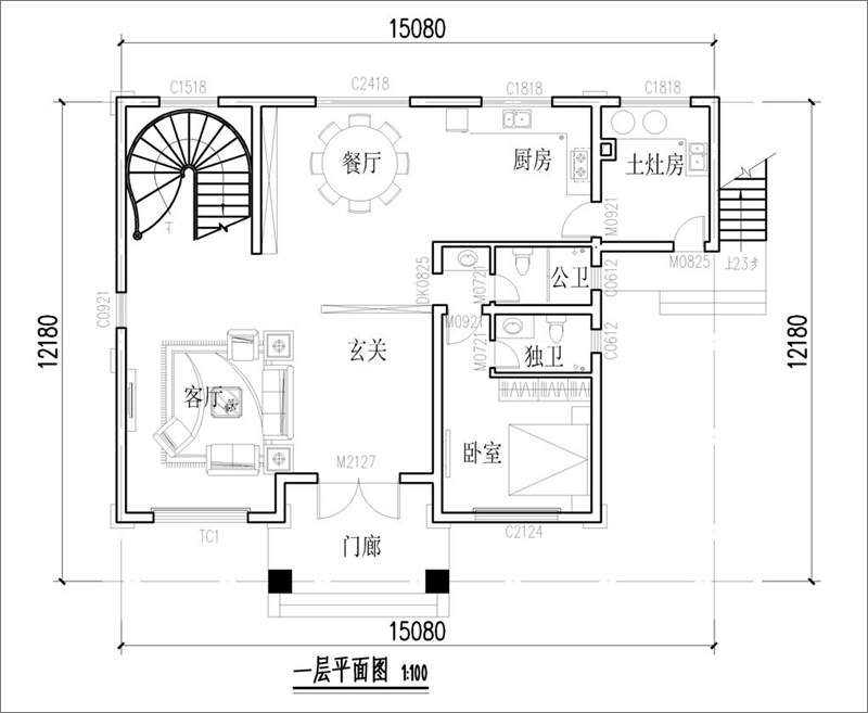 農(nóng)村三層樓房設(shè)計戶型圖