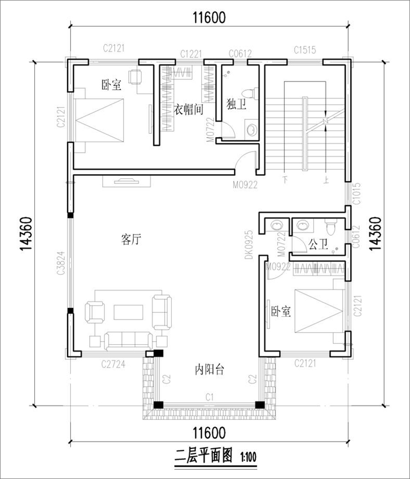 農(nóng)村三層自建房設(shè)計戶型圖