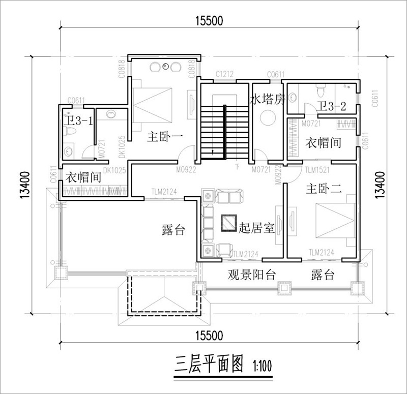 三層新中式別墅設(shè)計圖