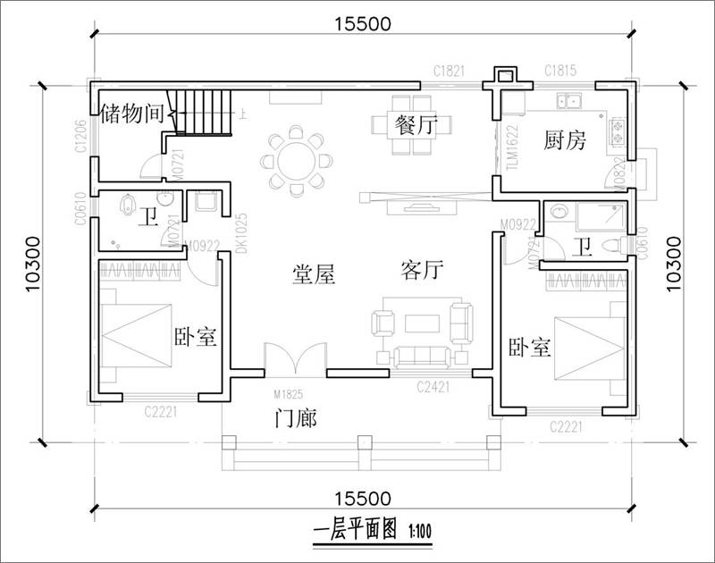 一層平面戶(hù)型圖
