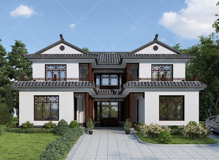 資陽樂至二層自建房設(shè)計(jì)，四合院住著就是舒服