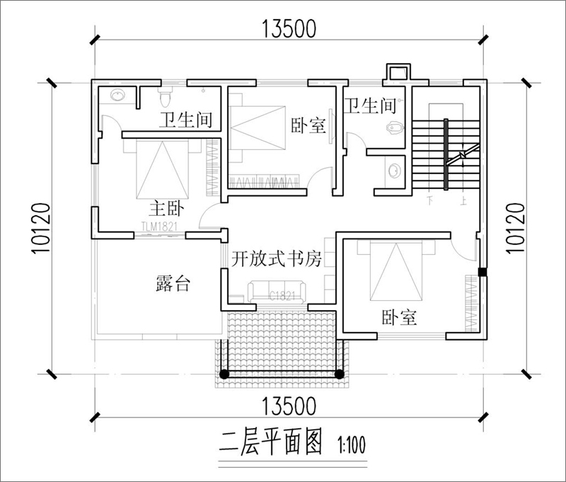 二層平面布局圖