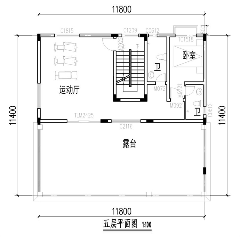 五層自建房平面圖