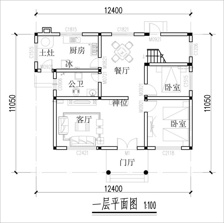 一層蓋房平面圖