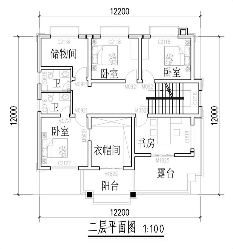 廣安自建別墅一層平面圖