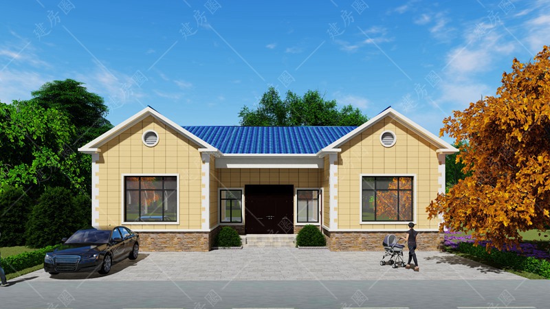 農(nóng)村一層住宅設(shè)計(jì)效果圖