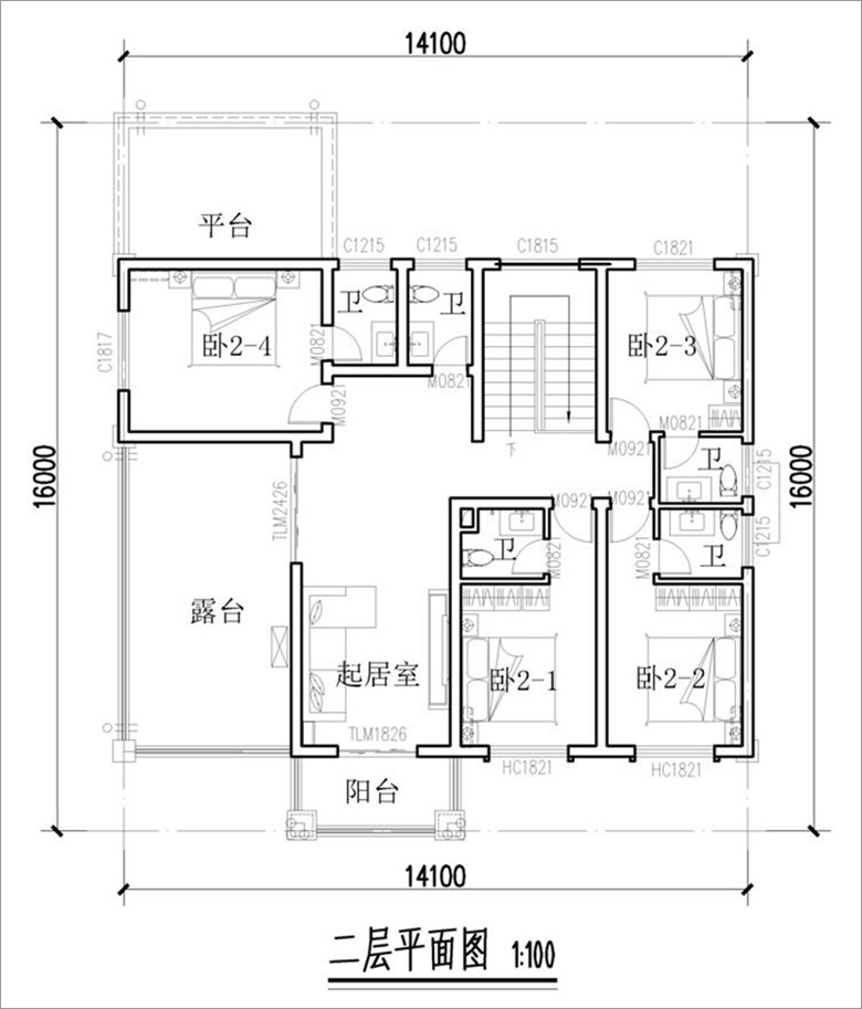 農村二層別墅設計平面圖