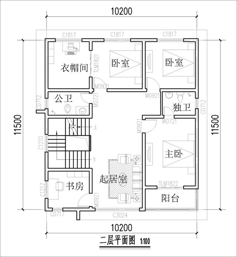 農(nóng)村房屋110平方米戶型圖