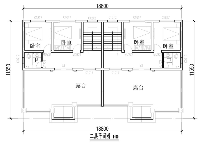 二層平面設(shè)計(jì)圖